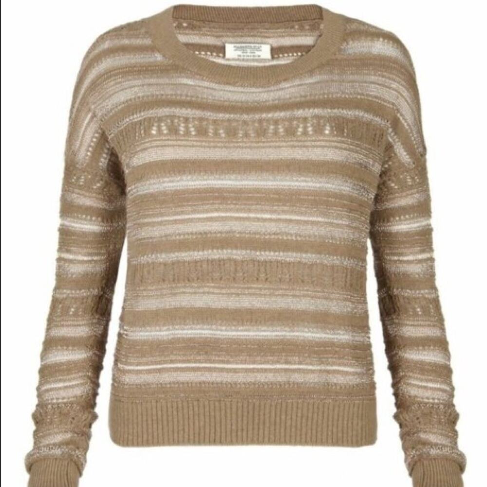 Allsaints Spitalfields Metallic Agni Lightweight Knit Pullover Sweater Size 2